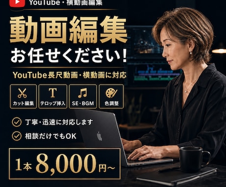 迅速・高品質★YouTube動画編集代行します 初めてのご依頼も安心｜丁寧な対応と見やすい編集を心がけます イメージ1