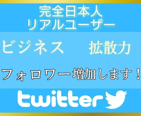 日本人フォロワー100人以上増やします Twitter集客・日本人アクティブユーザー・拡散手伝います イメージ1