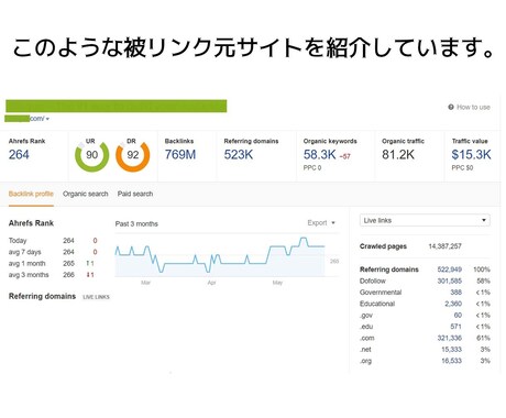 解禁！高ランクサイトからの被リンク貼り方公開します 政府・教育・Pr9等の被リンクドメインリスト100以上付き！ イメージ2