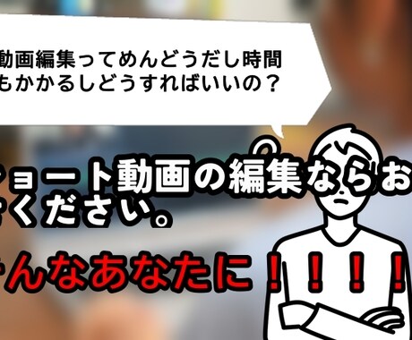 ショート動画の編集をします ショート動画ならどんな内容でもお値段均一です！ イメージ1