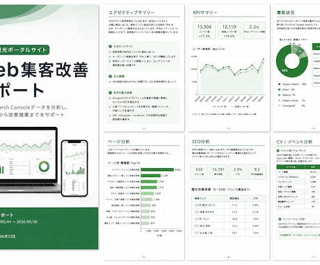 Web集客改善のレポートをします 自治体・観光施設・中小企業向け自治体・観光施設・中小企業向け イメージ1