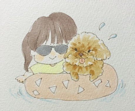 お茶目なデフォルメイラスト似顔絵アイコン描きます 人物からペットまで♪2ショットもできます イメージ2