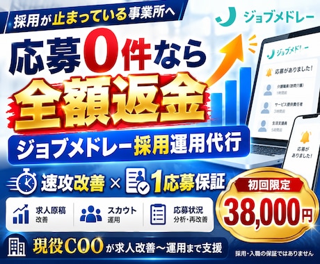 ジョブメドレーの採用運用を30日間代行します イメージ1