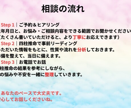電話相談×四柱推命で副業運と金運をみます 副業に踏み出す勇気を占いで後押し イメージ2