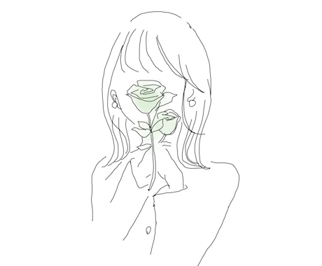 女性線画イラスト描きます 細かい追加料金なしでオーダーメイド♡ イメージ2