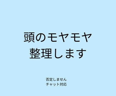 頭のモヤモヤを一緒に整理します モヤモヤを“言語化×図解”でスッキリ整理します イメージ1