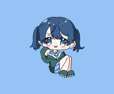 SNS映え◎可愛いちびキャライラスト制作します ふんわり可愛いちびキャラ描きます イメージ1