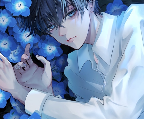 綺麗なお顔描きます！男女どちらも描けます 一枚絵、表紙、ペア画、立ち絵、サムネ、MV動画イラスト等 イメージ1