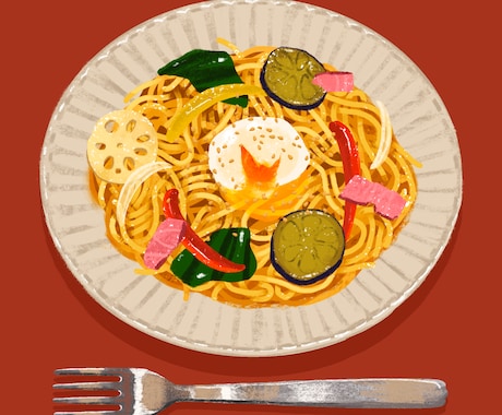 料理のイラストを描きます プロがカラフルで美味しそうなイラストを仕上げます！ イメージ1