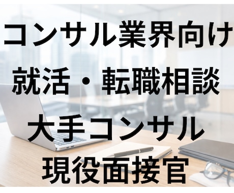 コンサル就活/転職：現役面接官が悩みを即解決します ～大手コンサルマネージャーが徹底サポート！7日間何度でも～ イメージ1