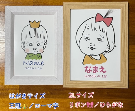 ファーストカットアートの似顔絵をお描きします データ納品なのでお好きなサイズで飾れます イメージ2