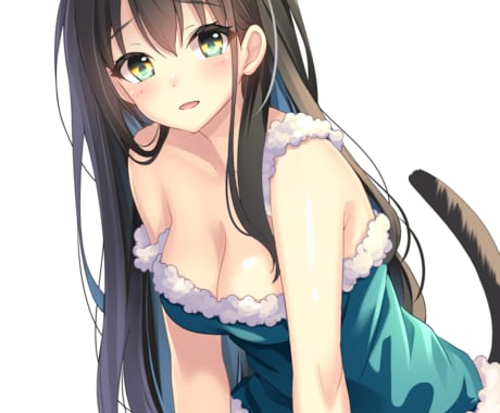 もふもふ可愛いケモミミ女の子イラスト描きます ちょっと大胆であざと可愛いケモミミキャラクターを制作します。 イメージ2