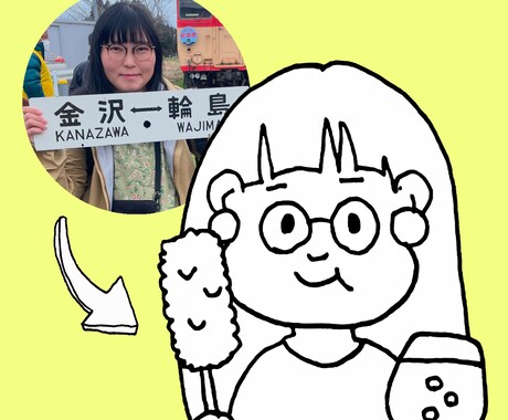 独特のクセがある、ゆるい似顔絵描きます ワンポイントにちょこんと配置。ビジネスシーンにも！ イメージ2