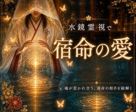 水鏡霊視で宿命の愛の未来を鑑定します この恋が宿命かを読み解き、進むべき道を魂の答えから導きます イメージ1