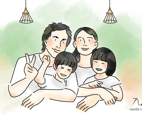 ご家族の似顔絵お描きします シンプルでも特徴を掴んだイラストをお描きします！ イメージ1