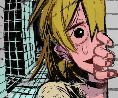 ボカロMVイラストをダークな雰囲気で承ります 彩度の高い色と可愛カッコイイ女の子のイラストが売りです！ イメージ2