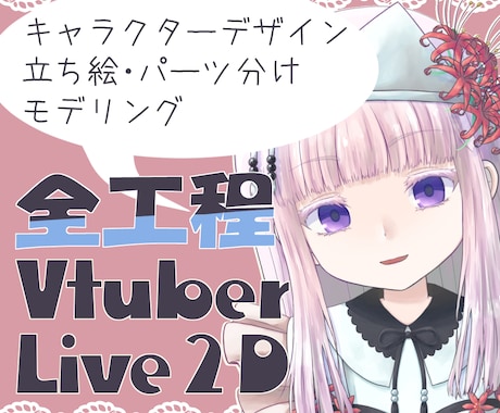 Vtuberのモデル作成一括作成します キャラデザ～モデリングまで、選べる基本パックと本気パック！ イメージ1