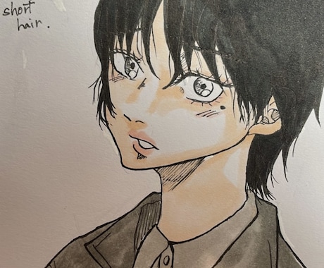 似顔絵描きます お客様の雰囲気を真似て描きます。雰囲気を描きます。 イメージ1