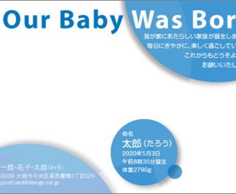 結婚報告、誕生報告、年賀状など、デザイナーが作ったお洒落なポストカードのデザインベースを販売！ イメージ2