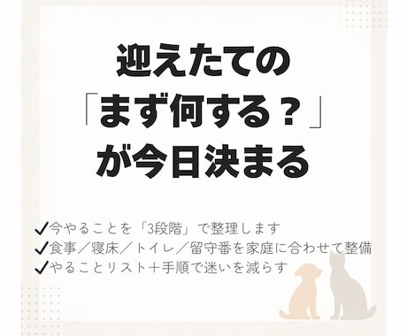 犬猫の悩みを獣医師が解決します やることを優先順で整理→手順とチェックリストで納品(PDF) イメージ1