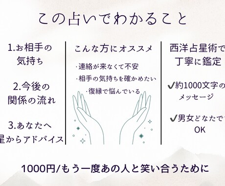 あの人の気持ちと復縁の可能性を星から読み解きます みなさまに、星のご加護がありますように イメージ2