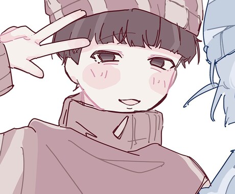 安価で簡単なイラスト描きます 表情差分・文字入れ・背景透過など、追加料金なしで対応します！ イメージ2