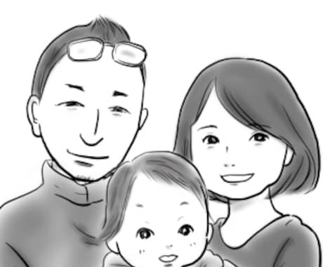 モノクロ写真からでもOK！似顔絵オーダー承ります