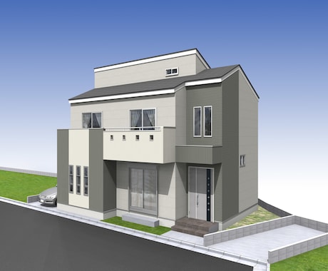 戸建てパースを始めての方のみ\2000で制作します 分譲地のパース、新築イメージなど。 イメージ2