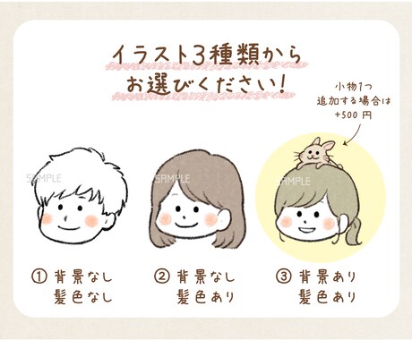 親しみやすいゆるかわイラスト描きます 鉛筆タッチで柔らかい印象のアイコンなどにおすすめです イメージ2