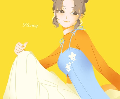 ポップでかわいい一枚絵を制作します ポーズや構図はおまかせ！一枚の魅力的なイラストに仕上げます！ イメージ2