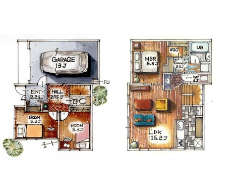 即レス◎現役パース屋が手描きの間取り図を作成します イメージ1