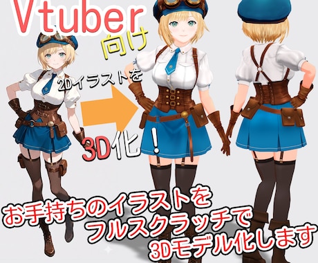 イラストを忠実に3Dモデル化します イメージ1