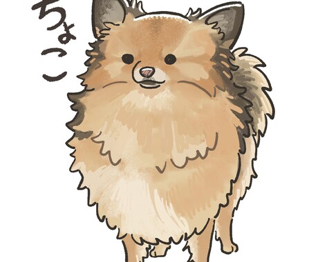ゆるっとした雰囲気のあるペットイラストを描きます お気に入りの写真をゆるっと力の抜けたようなイラストに！ イメージ2