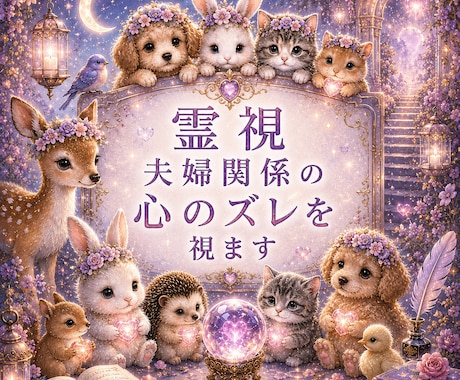 霊視【夫婦関係】今のお二人の“心のズレ”を視ます 即日　言葉にできない違和感・すれ違いの原因を読み解きます イメージ1