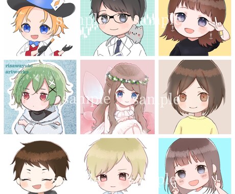 ふわっと可愛いアイコンお描きします 可愛いデフォルメのイラストお任せ下さい イメージ2
