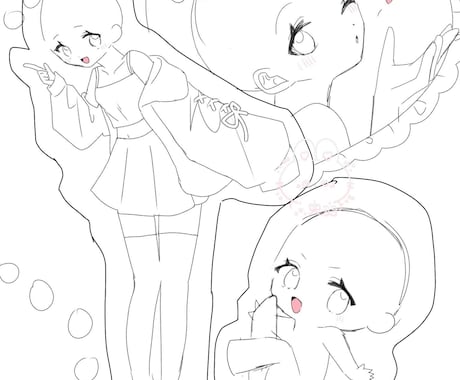1名様限定！詰め込みイラスト描きます 全身等身＋SD全身＋等身バストアップの3点セットです イメージ2