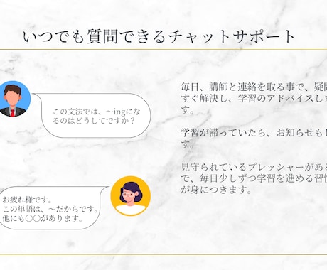 初心者OKの英語学習チャットサポートをします いつでも何回でも質問OKのチャットサポート イメージ2
