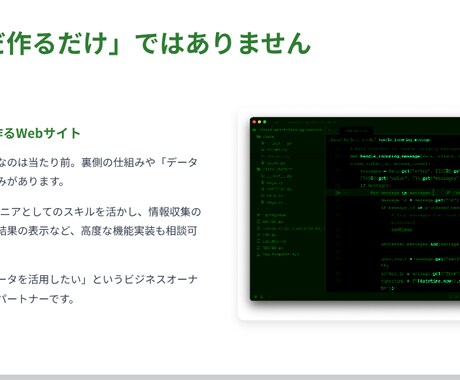 Python活用やデータ収集も可！HP制作します Pythonなど技術に強いプロがHP作成します イメージ2