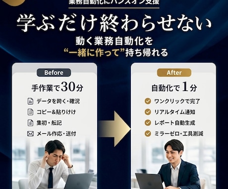 ClaudeCode業務自動化を伴走で教えます 学ぶだけで終わらせない！動く自動化を一緒に作って持ち帰れます イメージ1