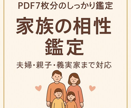 文章鑑定⭐︎家族の相性と関わり方を深く鑑定します 特別価格（１０名まで）夫婦・義実家・親子関係まで丁寧に イメージ1