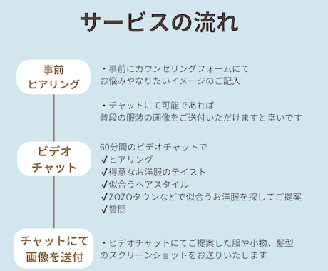 実績650名以上！似合う服・髪型のご提案をします ZOZO等で服や小物のご提案&髪型の垢抜けポイントをお伝え イメージ2