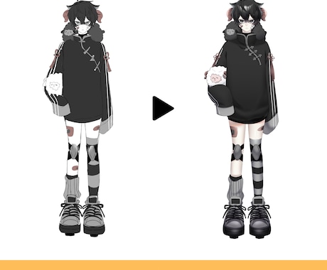 Vtuberキャラデザ～モデリング全行程制作します すべてが揃います！Live2Dモデル・パーツ分け・SDキャラ イメージ2