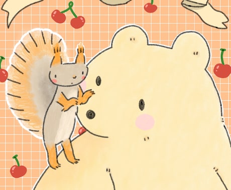 ほんわか➕ポップで可愛い動物のイラスト描きます アイコンやヘッダー、挿絵などに⭐︎ イメージ1