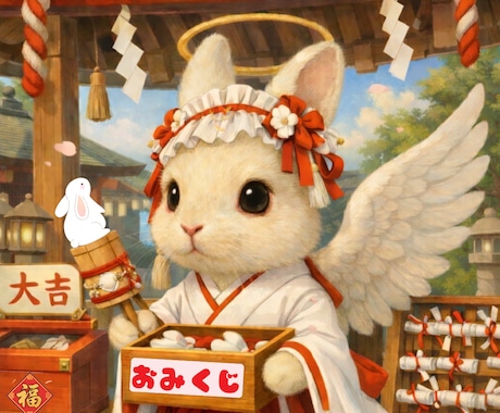 うさぎ神社のおみくじ占い❣️ワンコインで占います ✨おみくじ✨恋愛運/仕事運/健康運を占います♪お試し占い❤️ イメージ1