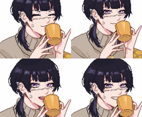 高クオリティのドット絵制作いたします 表情差分4種セットでサムネイルにピッタリ！ イメージ2