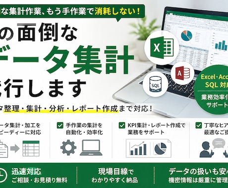 その面倒なデータ集計引き受けます イメージ1