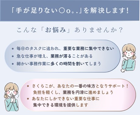 ビデオも◎心を込めて柔軟・迅速に対応いたします コア業務に集中できるよう、その作業、私が承ります！ イメージ2