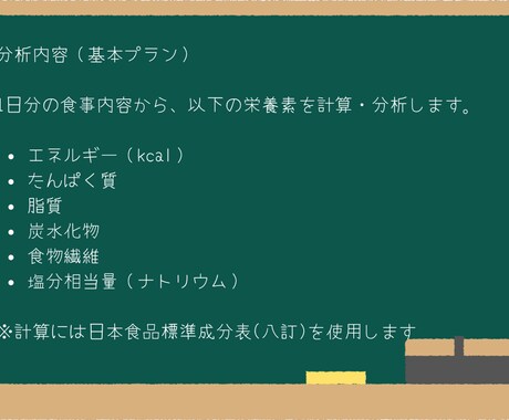 管理栄養士が1日分の食事の栄養を見える化します 食事内容を送るだけ！1日分の食事を分析します！ イメージ2