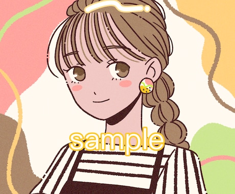 SNS向けのカラフルなアイコンを作成いたします シンプルで可愛いイラストでアイコンを描きます。 イメージ1