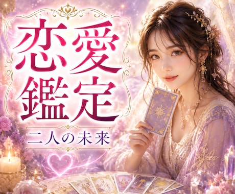 恋の行方を示すタロット✿彼の本音そっと読み解きます 心の奥の真実と二人の未来を視ます❤迷いを優しくほどく恋愛鑑定 イメージ1